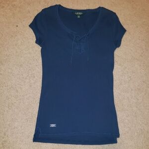 Size Small Ralph Lauren Lace Up Tee